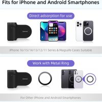 Magnetic Camera Grip for iPhone Magsafe Phone Video Shooting Handle Bluetooth Bracket Shift Cam Progrip Smartphone Photography with Tripod for iPhone 16 15 14 13 12 11 Pro Max Vlog Video - Image 6