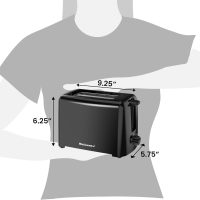 Elite Gourmet ECT1027B Cool Touch Toaster with 6 Temperature Settings & Extra Wide 1.25" Slots for Bagels, Waffles, Specialty Breads, Puff Pastry, Snacks, ETL Certified, 2 Slices, Black - Image 6