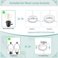 Drum lamp shades, 13x13x10in Fabric Lamp Shade, Printed Floral and Bird Print Lamp shades, 1 Pack Lamp Shades for Table Lamps, Support Spider and E26/E27 Base - Image 5
