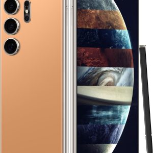 Unlocked Cell Phones S24 Ultra Smartphone Android 13 Unlocked Phones 8+256GB 6.8" HD Screen Dual SIM 108MP+48MP Camera 6800 mAh and Built-in Pen (Sunset Oranges)