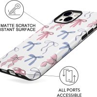 Cute Bow Phone Case for iPhone 13 / iPhone 14 Case 6.1", Aesthetic Coquette Ribbon Bowknot Pattern Print Design 2-in-1 Matte Phone Cover Shockproof Soft TPU Hard PC Protection Girls Women Funda - Image 7