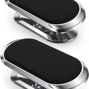 2 Pack Magnetic Phone Holder for Car, Upgrade Magnet - 360 Rotation and Easy Installation, Compatible with All Smartphones,Dashboard Car Phone Holder,Must be Used Together with Iron Sheets