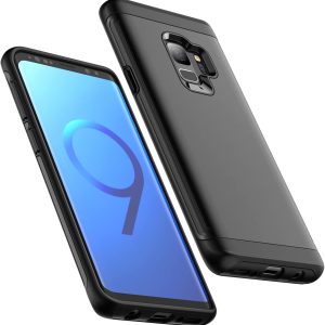 JETech Heavy Shockproof Case for Samsung Galaxy S9, Dual Layer Rugged Protective Phone Cover with Shock-Absorption (Black)