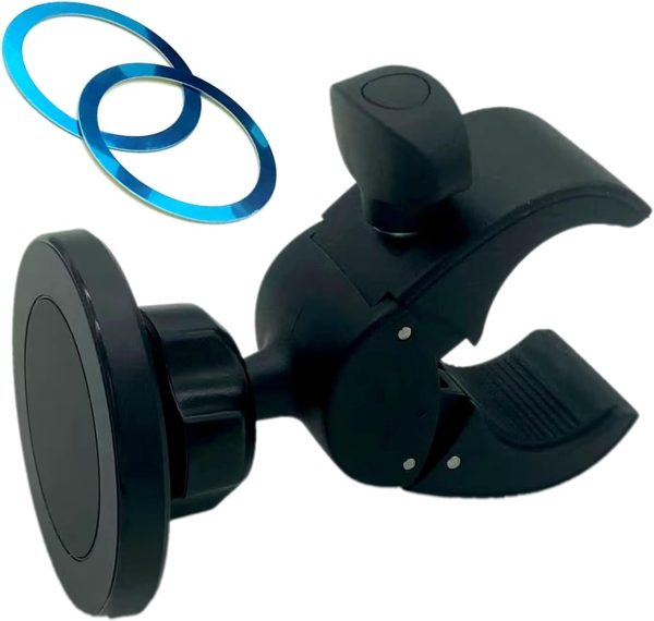 Magnetic Cell Phone Holder Mount for Indoor Exercise Bike Compatible with Peloton,Treadmill, Elliptical,Gym Equipment,Golf Push Cart,Stroller,Compatible with MagSafe iPhone Smartphones