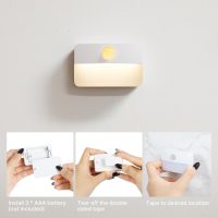 8 Pack Motion Sensor Stair Light for Indoor, Battery Operated Closet Lights, Wireless Stick on Anywhere Hallway Lamp, Portable Led Night Lamps for Bedroom Under Cabinet Kitchen - Image 8