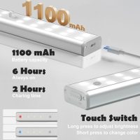SZOKLED Under Cabinet Lights Wireless, 48-LED Under Cabinet Lighting Rechargeable, Closet Light with Timer & Dimmable, Under Counter Lights for Kitchen Shelf Pantry Desk (4 Packs) - Image 4