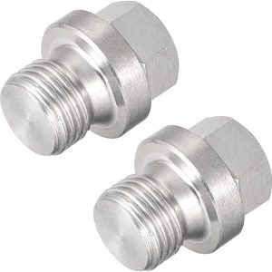 M10 X 1 Male Outer Hex Head Plug - 304 Stainless Steel Solid Thread Corrosion Resistant Bung Plug Pipe Fitting 2pcs