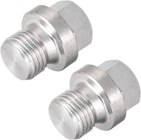 M10 X 1 Male Outer Hex Head Plug - 304 Stainless Steel Solid Thread Corrosion Resistant Bung Plug Pipe Fitting 2pcs