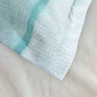 King Size Comforter Set, Blue, Grey and Teal Striped Pattern Print Reversible Down Alternative Bed Sets - 104 x 90 3PC Soft Microfiber Duvet Sets Modern Abstract Bedding in a Bag for Women Men, Gray - Image 5