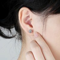 Exquisite Cubic Zirconia Stud Earrings for Women Fashion Contracted Jewelry - Image 3