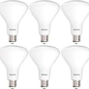 Sunco 6 Pack BR30 Light Bulb LED Recessed Can Light Bulbs, Indoor Flood Lights 850 LM, 11W (65W Equivalent), 3000K Warm White, Dimmable, E26 Base, for Home, Kitchen, Bedroom UL