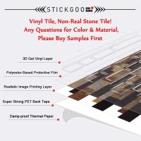 STICKGOO Peel and Stick Subway Tile, Stick on Tiles Backsplash for Kitchen & Bathroom in Dark Grey (Pack of 10, Thicker Design) - Image 2