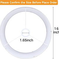 OUTON Beige Large Drum Lamp Shades for Floor Lamps, 16" Top x16" Bottom x 9" High, Easy to Assemble, Replacement Linen Lampshades for Table Lamps & Bedside Lamps (1.65" Spider) - Image 2
