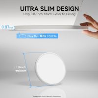 6PACK 3200lm LED Flush Mount Ceiling Light, Super Slim 12 inch LED Ceiling Light, 5000K Daylight LED Ceiling Light for Bedroom, Living Room, Dining Room, Garage and Office (White, Six Pack) - Image 5