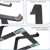 Laptop Stand for Desk Detachable Aluminum Computer Riser Portable Metal Notebook Holder Compatible with MacBook Air, Pro, Dell, HP, Lenovo and All 10-16" Laptops, Black - Image 7