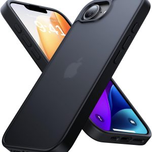 iPhone 16e Case [16FT Military Grade Drop Protection] Anti-Slip, Anti-Scratch, Slim Frosted Matte Translucent Cover 16e Phone Case for iPhone 16 e case 6.1", Frosted Black