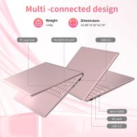 15.6''Pink Laptop Computer,1080P FHD Display,8GB RAM,512GB SSD,N5095 CPU Business Laptop,Numeric Keypad,Backlit Keyboard,Fingerprint Unlock,SD Card Reader,Webcam, 5GWiFi, HDMI,Pink - Image 4