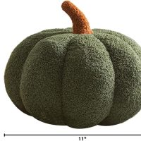 3D Simulated Pumpkin Pillow Plush Pillow Sofa Cushion (11inch, Olive), 1 Count (Pack of 1) - Image 5