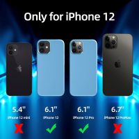 Compatible with iPhone 12 Case/iPhone 12 Pro case 6.1", Slim Liquid Silicone Shockproof Phone Case, Protective Cover with Anti-Scratch Microfiber Lining(Light Blue) - Image 6