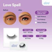 Love Spell - Reusable 60 Wears Magnetic Lashes. False Lash Wispies, Handmade from Korean Silk. Cruelty Free & Vegan, All-Day Strong Hold with 10 Magnets - 1 Pair - Image 3