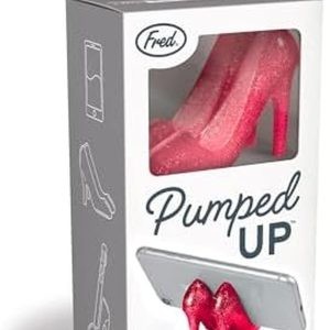 Fred Pumped Up High Heel Phone Stand, Ruby Red - Durable Silicone Mobile Stand for Desk or Travel - Stylish Shoe-Shaped Support for Smartphones & Electronic Accessories