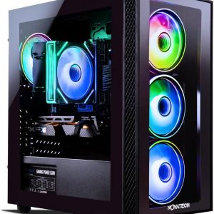 NOVATECH Phantom - Prebuilt Gaming PC Desktop Computer - RX580 8GB - Core i7 Xeon 3.5GHz - 16GB RAM - 512GB M.2 SSD WiFi/BT, Win 11 Pro - Gaming Computer Tower - Pre Built PC Gaming - 1 Year Warranty