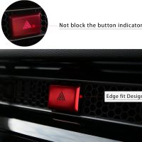 CKE Compatible with Honda Civic Accord CR-V HR-V 2026 2025 2024 2023 Accessories Car Center Console Air Vent Hazard Warning Light Push Button Cover -Red - Image 3