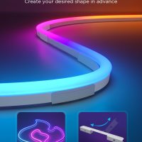 Govee RGBIC Neon Lights, LED Smart Neon Rope Light 2 Works with Matter, Alexa, Google Assistant, Custom DIY Neon Strip Lights for Bedroom and Holiday Decor, Softer Material, 32.8ft, White - Image 2