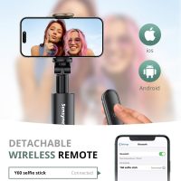 Sensyne 60" Phone Tripod - Selfie Stick, Lightweight All in One Phone Tripod Integrated with Wireless Remote Compatible with All Cell Phones for Selfie/Video Recording/Photo/Live Stream/Vlog（Black） - Image 3