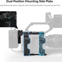 SMALLRIG FX6 Camera Cage Kit for Sony FX6, Compact FX6 Cage with V-Mount Battery Plate for Tripods/Handheld/Shoulder Shooting - 4124 - Image 5