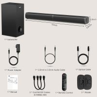 Wohome 2 in 1 Detachable Sound bar with Subwoofers, 4.1 Channel Bluetooth Sound Bar for Smart TV, Home Theater Surround Sound System, Optical,HDMI-ARC, USB Input, Bass Adjust, Remote/Button Control - Image 6