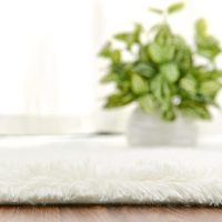 Softlife Fluffy Rugs for Bedroom, Shag Cute Area Rug for Girls/Boys and Kids Baby Room Home Decor, 2.6 x 5.3 Feet Oval Indoor Carpet for Nursery Dorm Living Room, Creamy - Image 8