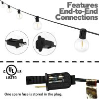 Lampat String Lights, LED 25 Light Bulbs 25Ft G40 Globe String Lights with Bulbs-UL Listd for Indoor/Outdoor Commercial Decor - Image 2
