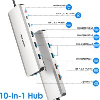 Laptop Docking Station, WAVLINK 10Gbps Docking Station with Dual HDMI, 100W PD in, 10Gbps USB-A/C 3.2, 5Gbps USB-A, USB2.0, Gigabit Ethernet for Dell/HP/Lenovo etc, Windows Systerm Computer Only - Image 2