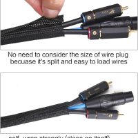 Alex Tech 10ft - 1/2 inch Cord Protector Wire Loom Tubing Cable Sleeve Split Sleeving For USB Cable Power Cord Audio Video Cable – Protect Cat From Chewing - Black - Image 2