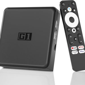 Kinhank Android 14.0 TV Box, G1 Smart TV Box, Compatible with Netflix Google Certified, Streaming Media Player, Ultra 4K HDR 10+, WiFi 6, BT 5.0, Dolby Digital Plus & Dolby Vision, Voice Control