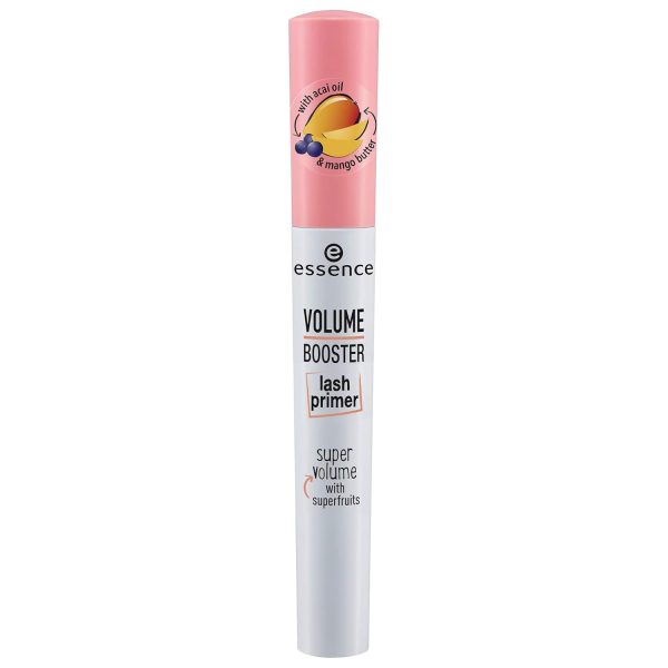 essence | Volume Booster Lash Primer Mascara | Infused with Mango Butter and Acai Oil for Nurtured Lashes | Conditioning Mascara Primer | White | Vegan | Paraben & Cruelty Free (Pack of 1)
