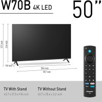 Panasonic W70 Series (2025 Model) 50" LED 4K Ultra HD Smart Fire TV, Press & Ask Alexa, Apple AirPlay, HDR10+, HDMI 2.1, and Bluetooth Support - 50W70BP - Image 3