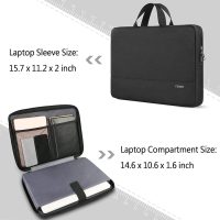 Ytonet Laptop Case 15.6 Inch, Water Resistant Laptop Bag Sleeve for Men Women Slim Coputer Cover TSA Computer Case Carrying Bag with Handle, Compatible with Lenovo HP Dell Apple Notebooks Black - Image 3