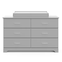 Storkcraft Brookside 6-Drawer Dresser (Pebble Gray) – GREENGUARD Gold Certified, Nursery & Kids Storage, Nursery Essentials, Kids Room Storage, Durable Bedroom Dresser - Image 12