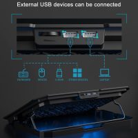 KeiBn Laptop Cooling Pad, Gaming Laptop Cooler 2 Fans for 10-15.6 Inch Laptops, 5 Height Stands, 2 USB Ports (S039) - Image 4