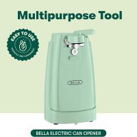 BELLA Electric Can Opener and Knife Sharpener, Multifunctional Jar and Bottle Opener with Removable Cutting Lever and Cord Storage, Stainless Steel Blade, Sage - Image 5
