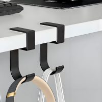 JAKO Headphone Stand, Headset Stand for Desk Aluminum Alloy Headphone Holder Hanger with Fit for Computer Accessories, Study Desk Hook for Xbox/PS4 Gaming Headset, Office, Computer Desk (2 Pcs Black) - Image 5