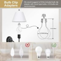 Small Lamp Shades Set of 2, 5.5" Top x 10" Bottom x 6.6" High, Small White Lamp Shades for Table Lamps, Fabric Lampshade Replacement for Bedside Lamp, Wall Sconces, Spider, Clip on Adapters Included - Image 5