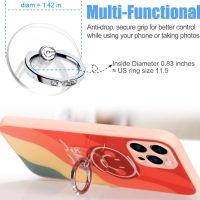 Transparent Phone Ring Holder Grip - EI Sonador Clear Cell Phone Ring Stand Holder Finger Grip Kickstand 360° Rotation, Compatible with Most of Phones, Tablets and Case (2 Silver Diamond) - Image 5