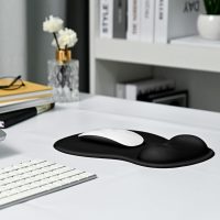 EooCoo Ergonomic Mouse Pad with Gel Wrist Rest Support Middle Concave Design, Relieve Wrist Pain Mousepad, Non-Slip Base for Laptop, Computer, Office Desk Accessories, Carpal Tunnel Syndrome - Image 4