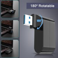 VIENON 4-Port USB 3.0 Hub [90°/180° Degree Rotatable], USB Splitter with PD-in 5W USB C Port, USB Extender for Laptop, Car, iMac, MacBook Air, MacBook Pro, and More - Image 3