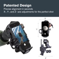Celestron – NexYZ – Universal Smartphone Adapter for Telescope, Binoculars & Spotting Scopes – 3-Axis Precision Alignment – Capture Images & Video Through Your Optics – Compact and Travel-Friendly - Image 4