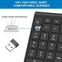 Foloda Wireless Number Pads, Numeric Keypad Numpad 22 Keys Portable 2.4 GHz Financial Accounting Number Keyboard Extensions 10 Key for Laptop, PC, Desktop, Surface Pro, Notebook - Image 5