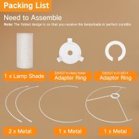 OUTON Beige Large Drum Lamp Shades for Floor Lamps, 17.5" Top x 17.5" Bottom x 9" High, Easy to Assemble, Replacement Linen Lampshades for Table Lamps & Bedside Lamps (1.65" Spider) - Image 8